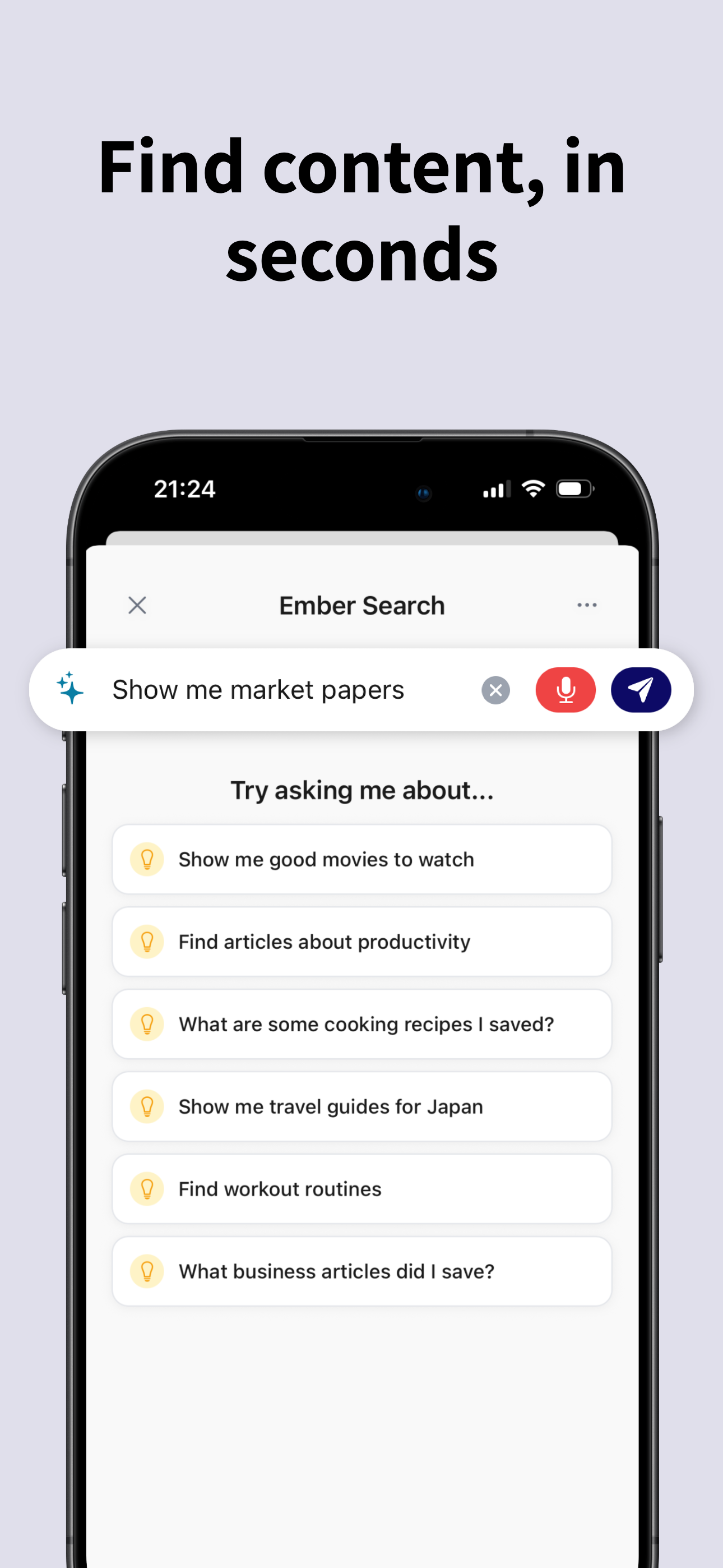 Find content in seconds - AI Search